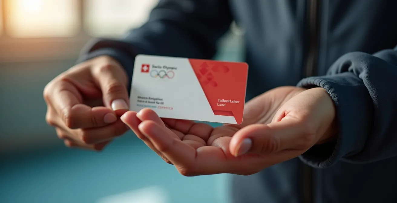 Jeune sportif en évaluation de progression avec coach J+S