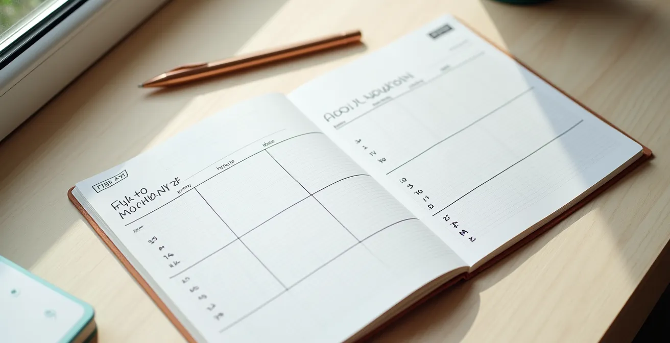 Planning hebdomadaire de musculation avec répartition Full Body et Split sur tableau